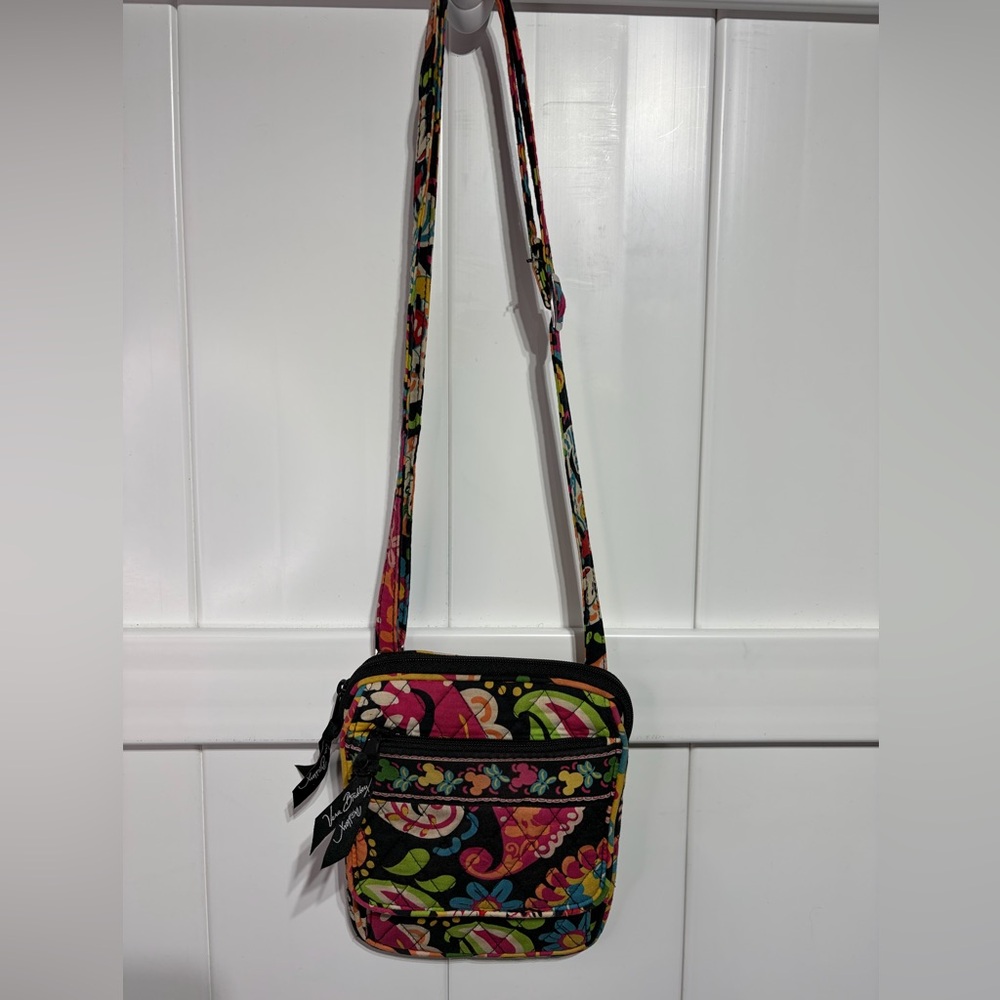 Vera Bradley Disney Mickey Mouse paisley quilted crossbody bag - Picture 2 of 9